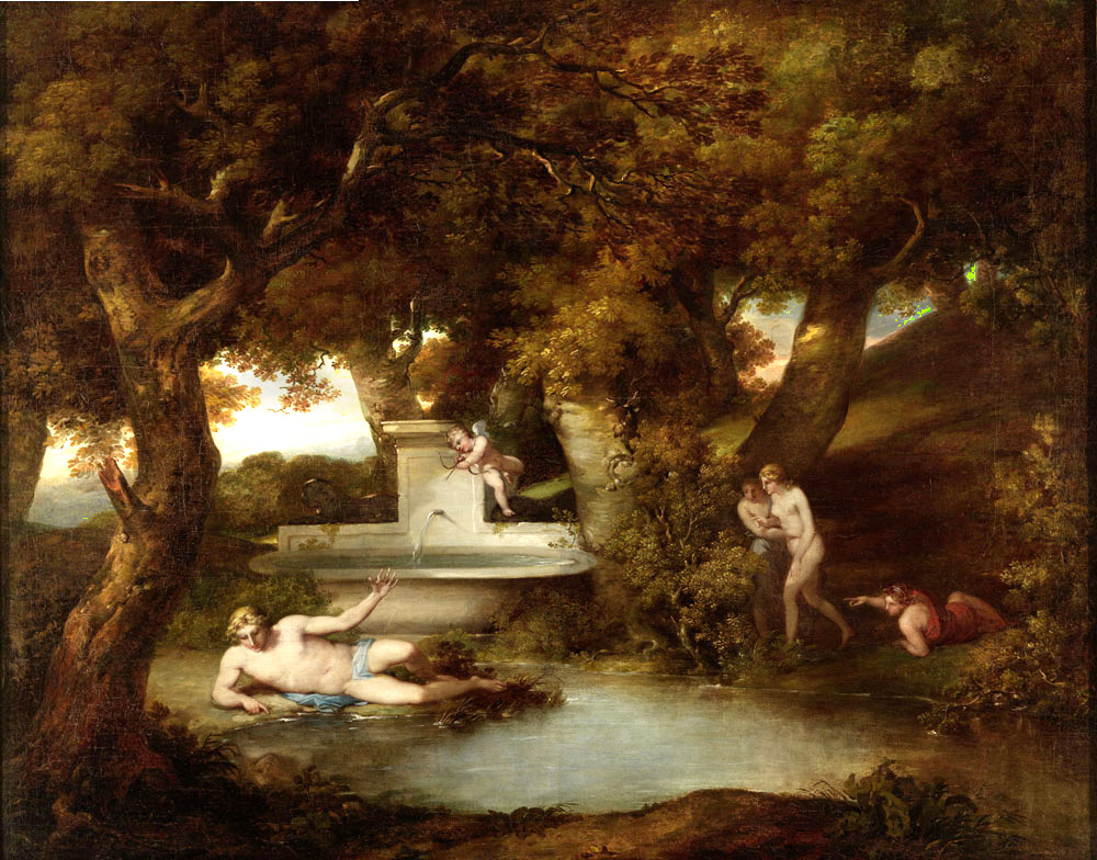 narcissus in the source by Vieira Portuense